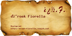 Érsek Fiorella névjegykártya